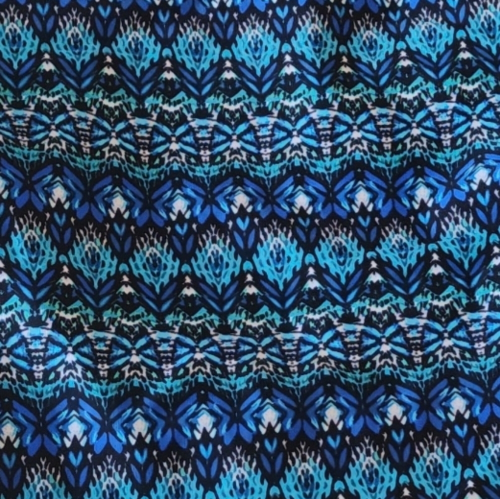 Women's Blue Patterned Swimsuit Miraclesuit Mosaica Seville 14 Nwot - Picture 7 of 7
